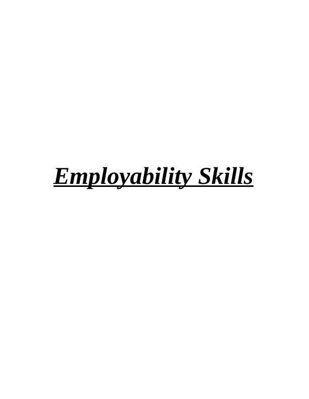 Development of Employability Skills Essay_1