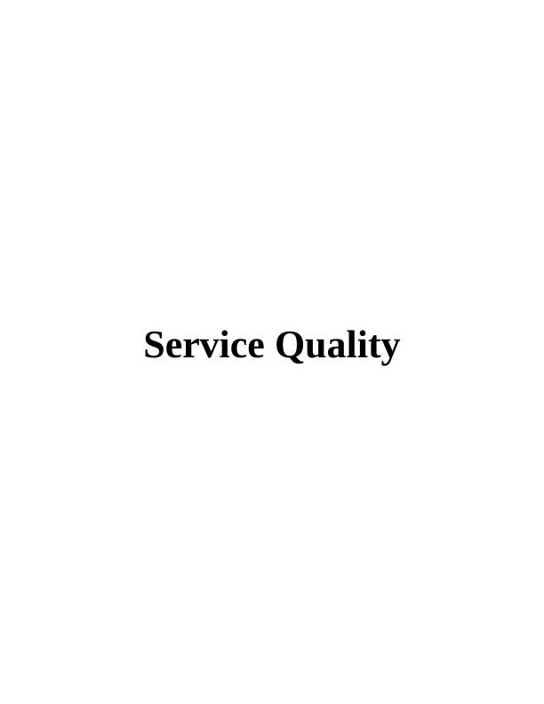 Service Quality Assignment - Canary Wharf Hotel_1
