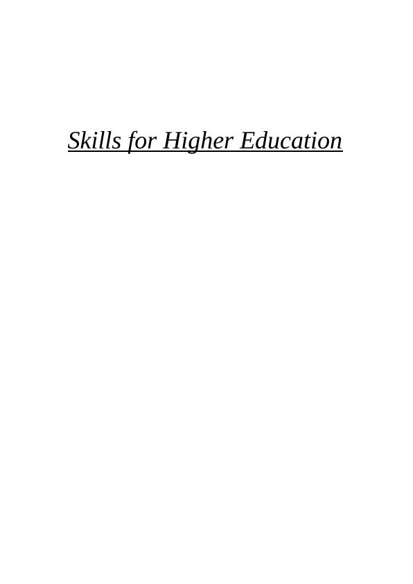 Skills for Higher Education - Assignment (Doc)_1
