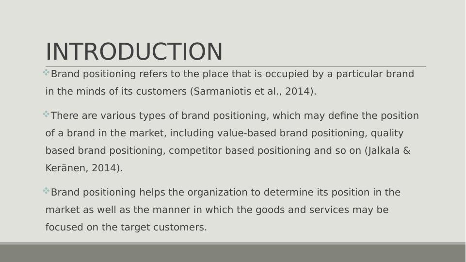 Brand Analysis of