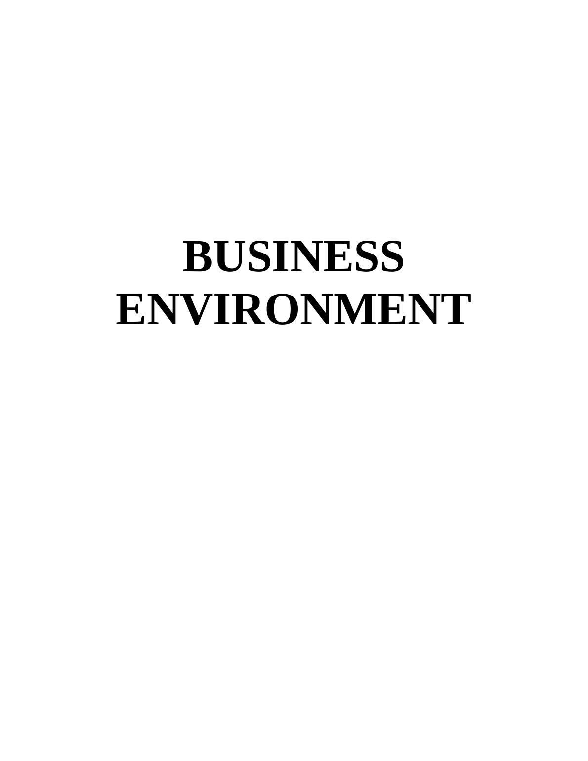 Assignment Business Environment_1