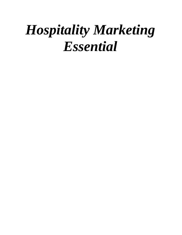 Hospitality Marketing Essential_1
