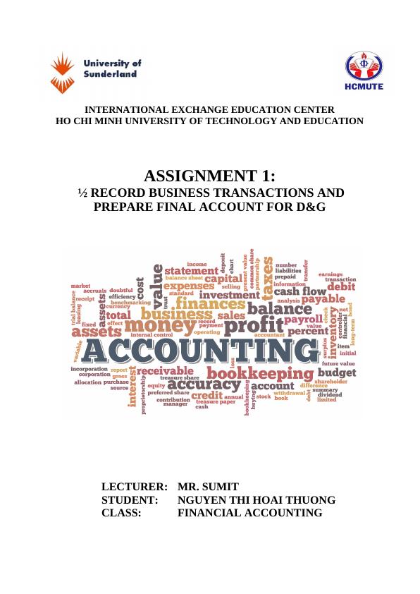 unit 10 financial accounting assignment