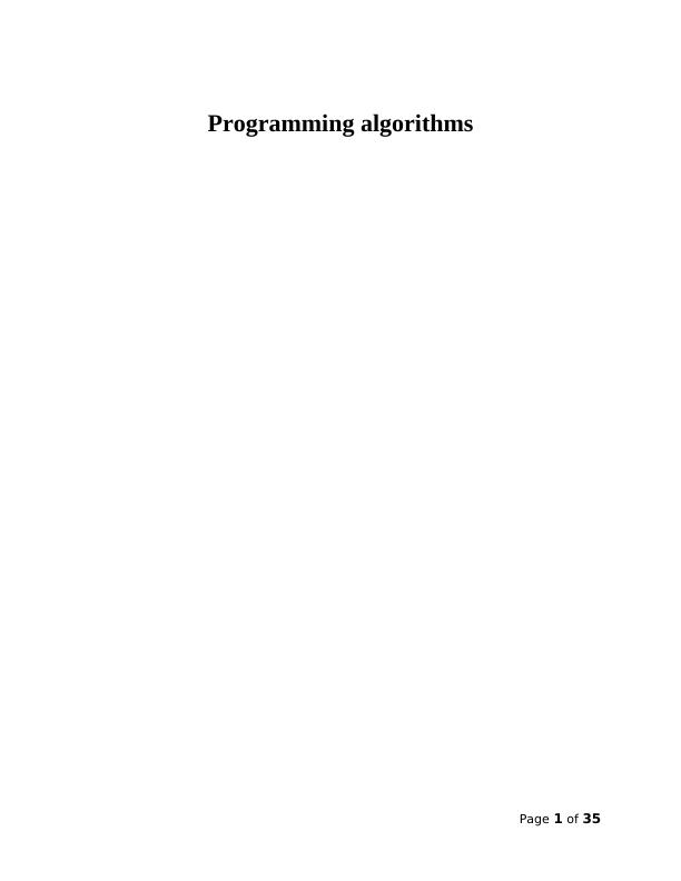 Algorithm and Programming Overview | Characteristics and IDE Analysis_1