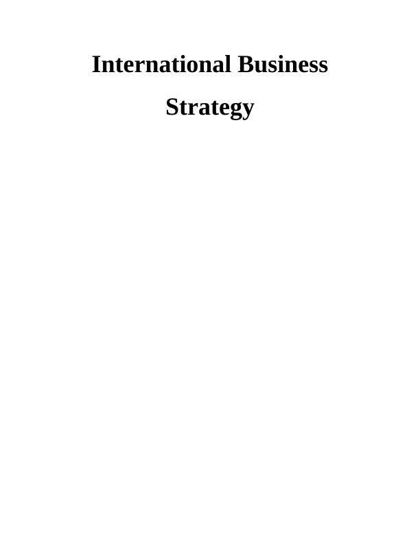 International Business Strategy for Burberry | Report_1