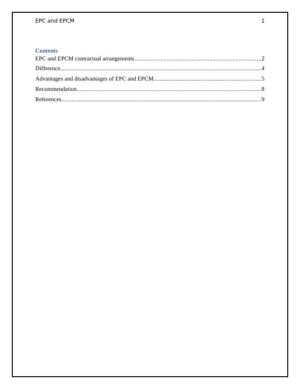 EPC and EPCM Contractual Arrangements, Differences, Advantages and Disadvantages