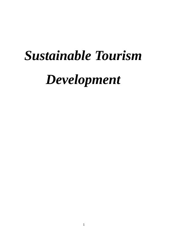 Sustainable Tourism Development - Doc_1