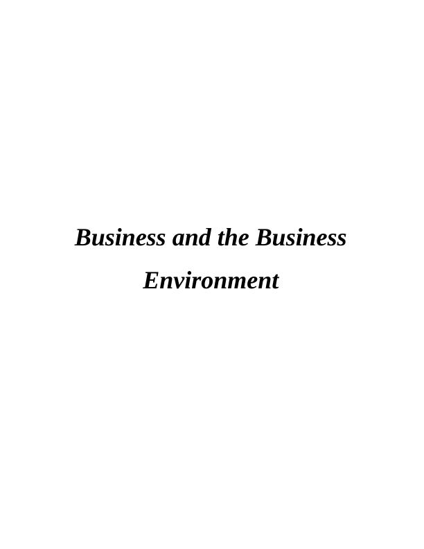 Cadbury Business & the Business Environment_1