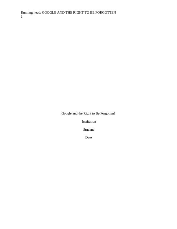 Google and the Right to Be Forgotten | Assignment_1