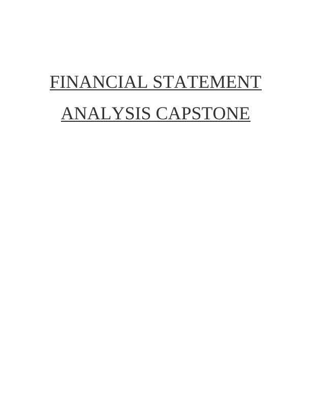Financial Statement Analysis Capstone_1