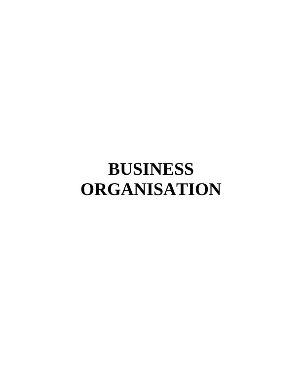 Business Organisation Introduction_1
