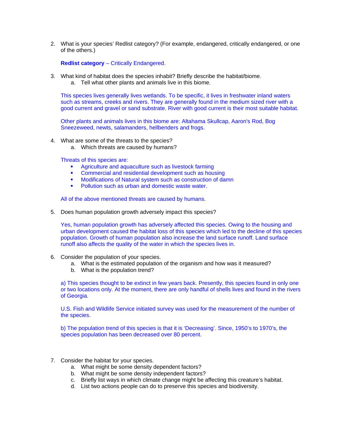 Unit V Homework Assignment Worksheet -- Threatened Species Introduction_2