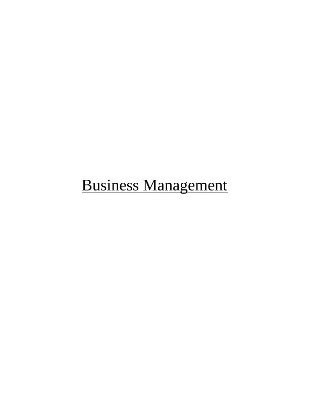 Business Management Assignment - John Lewis_1