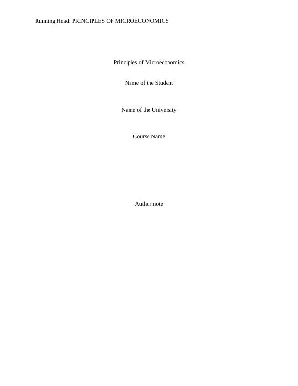 Principles of Microeconomics Assignment_1