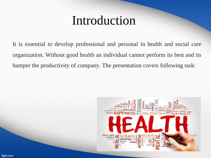 Personal and Professional Development in Health and Social Care