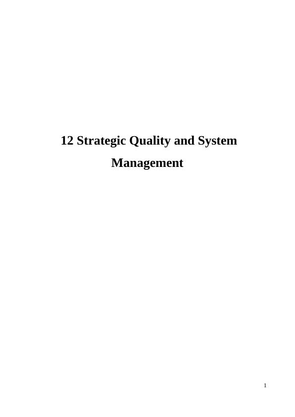 Strategic Quality and System Management- Unilever_1