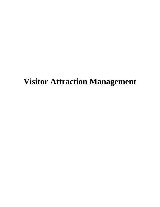 Visitor Attraction Management on TUI group : Report_1