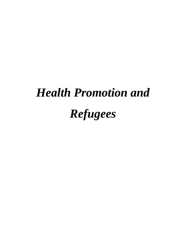 Health Promotion and Refugees_1
