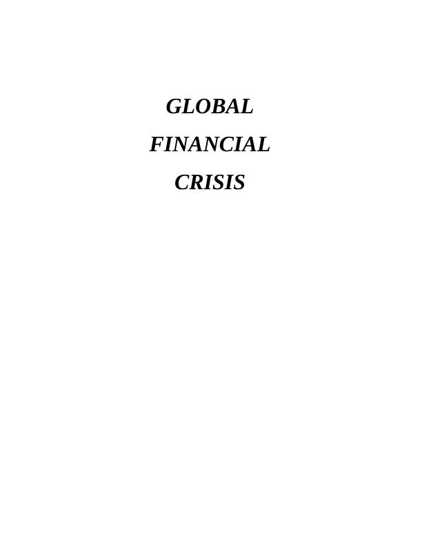 The Global Financial Crisis_1