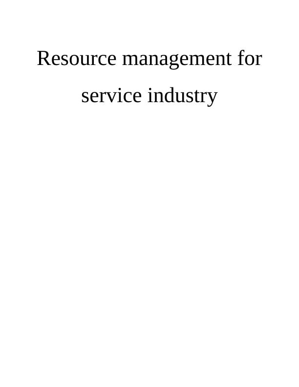 Human Resource Management in Service Industry_1
