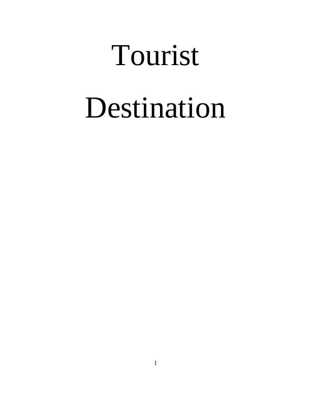 Analysis of Tourist Destinations_1