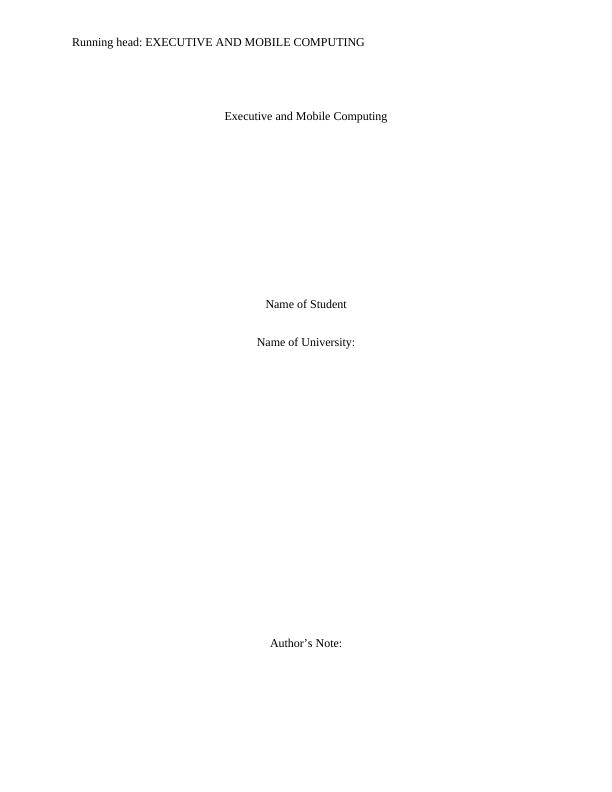 Report on Executive and Mobile Computing_1