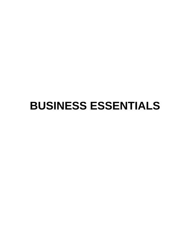 Business Essentials Assignment: Concepts of Marketing_1