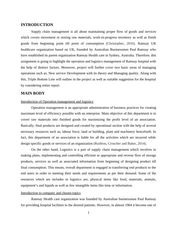 Understanding Operations, Logistics and Supply Chain Management ...