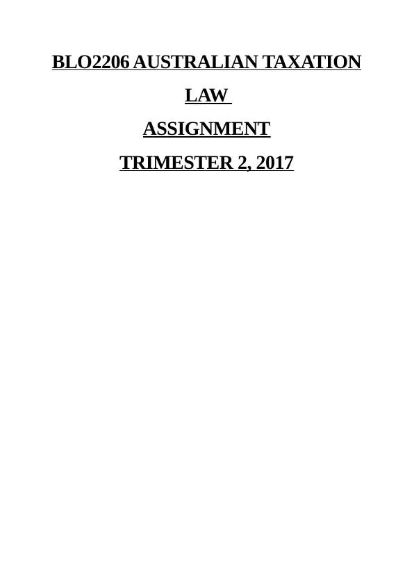 AUSTRALIAN TAXATION LAW ASSIGNMENT TRIMESTER 2, 2017 Case 1 3 Issue 4 Jenny is an employee recruited as an assistant_1