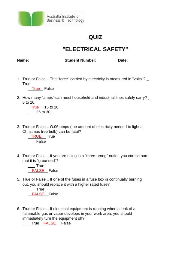 Assignment  on Electricity PDF_1