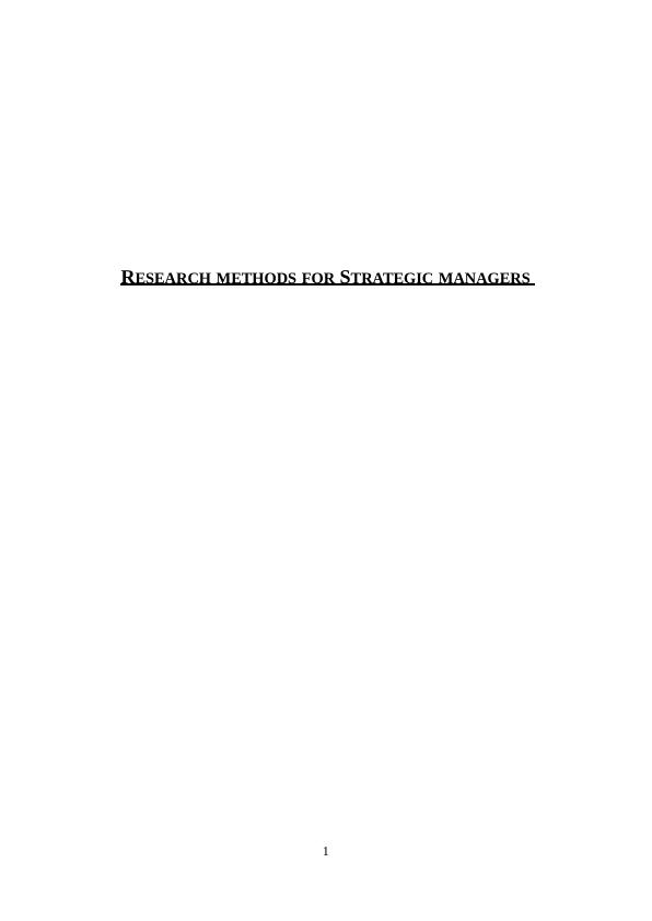 Research Methods for Strategic Managers_1