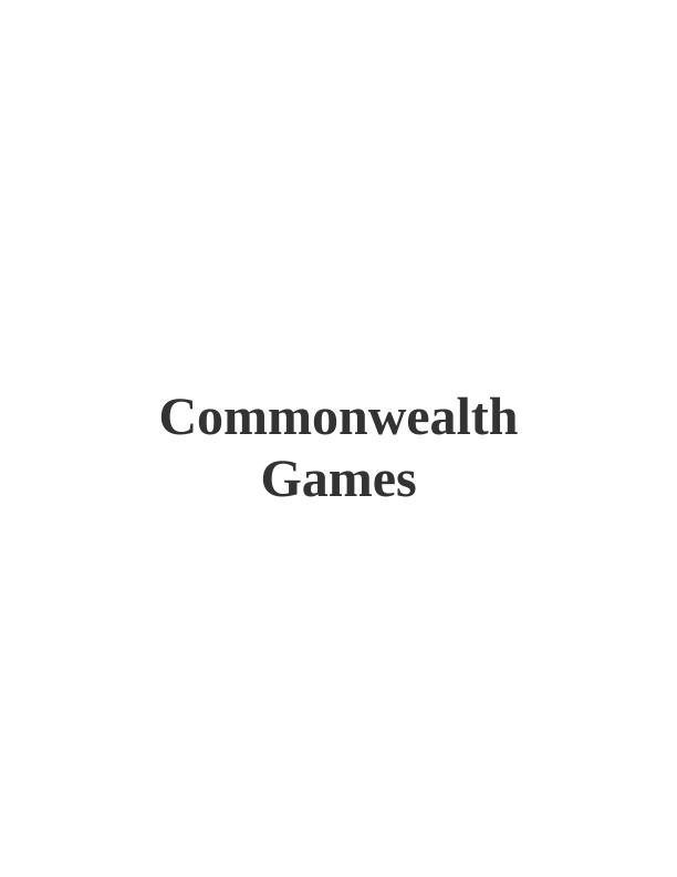 Commonwealth Games 2018 : Assignment_1