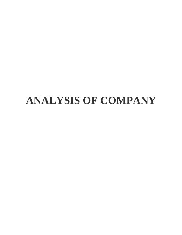 Analysis of Company: TUI AG_1