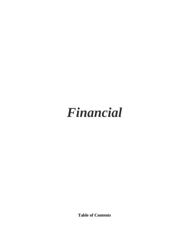 Financial Management Assignment Report_1