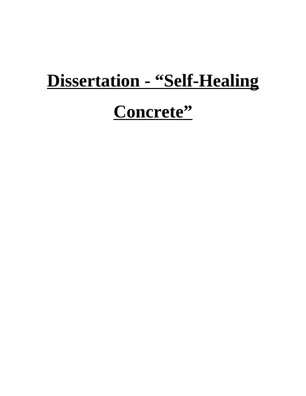 Self Healing Concrete Report_1
