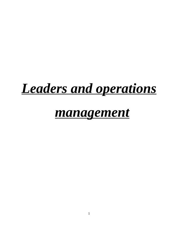 Leaders and Operations Management_1