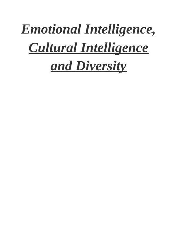 Aspects of Emotional Intelligence: Self Awareness, Self Regulation, and Empathy_1