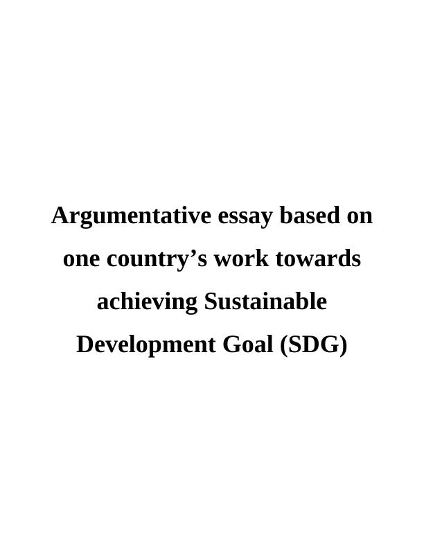 Sustainable Development Assignment Essay_1