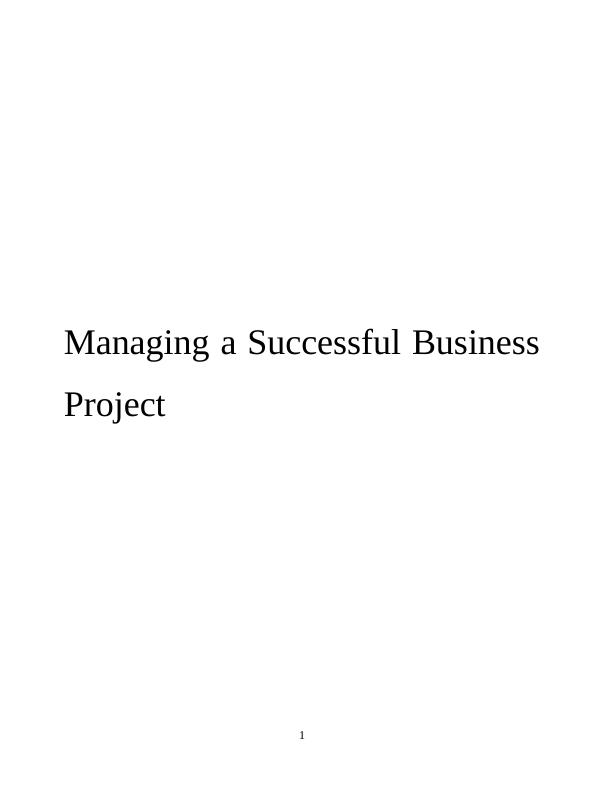 Managing a Successful Business Project Assignment - Asda_1