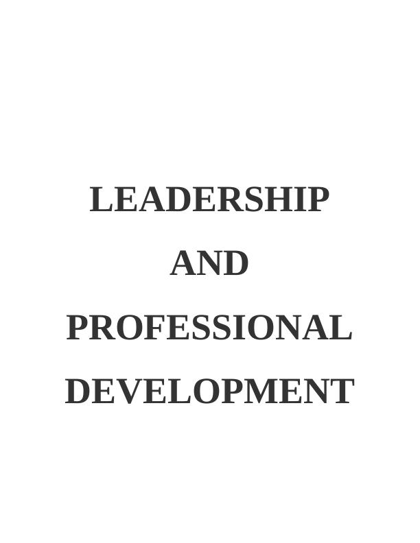 Report on Leadership and Professional Development_1