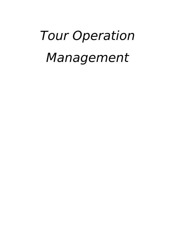 Tour Operation Management_1