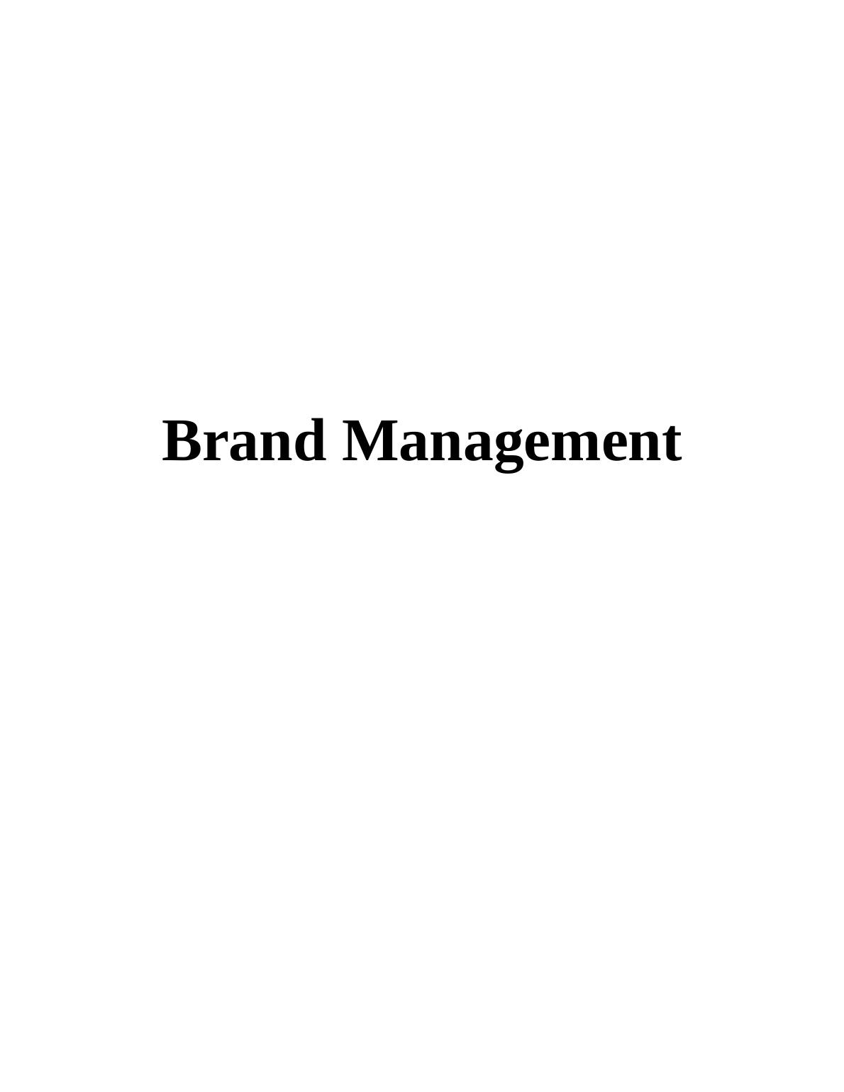 Brand Management Assignment : Coca Cola_1
