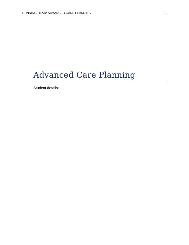 essay on assessment and care planning