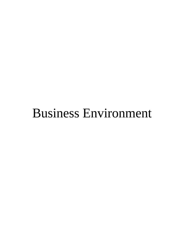 (PDF) Assignment Business Environment_1