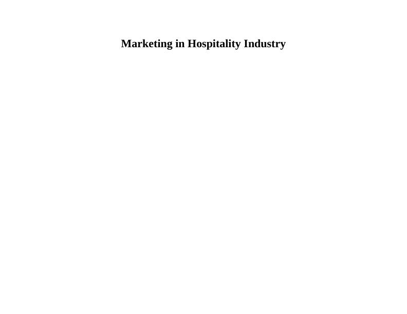 Role of Marketing Environment in Hospitality Industry_1