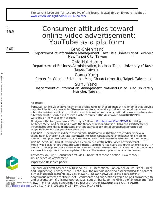 Consumer Attitudes Toward Online Video Advertisement_3
