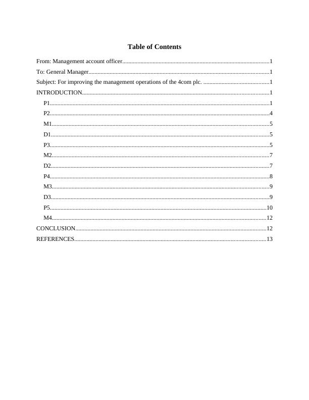 Report on Management Operations of the 4Com Plc_2