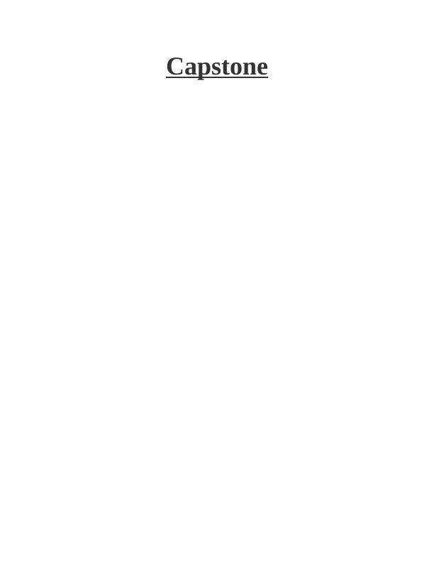 Capstone Course - Assignment_1