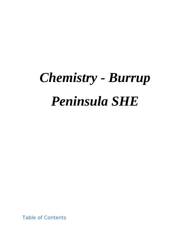 Chemistry - Burrup Peninsula SHE_1