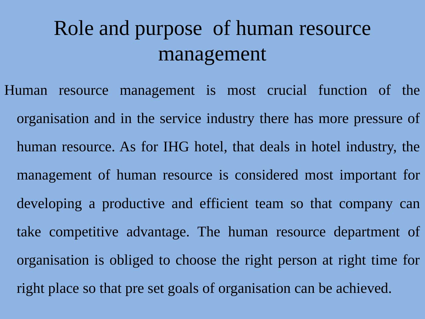 what is the purpose of human resource management essay